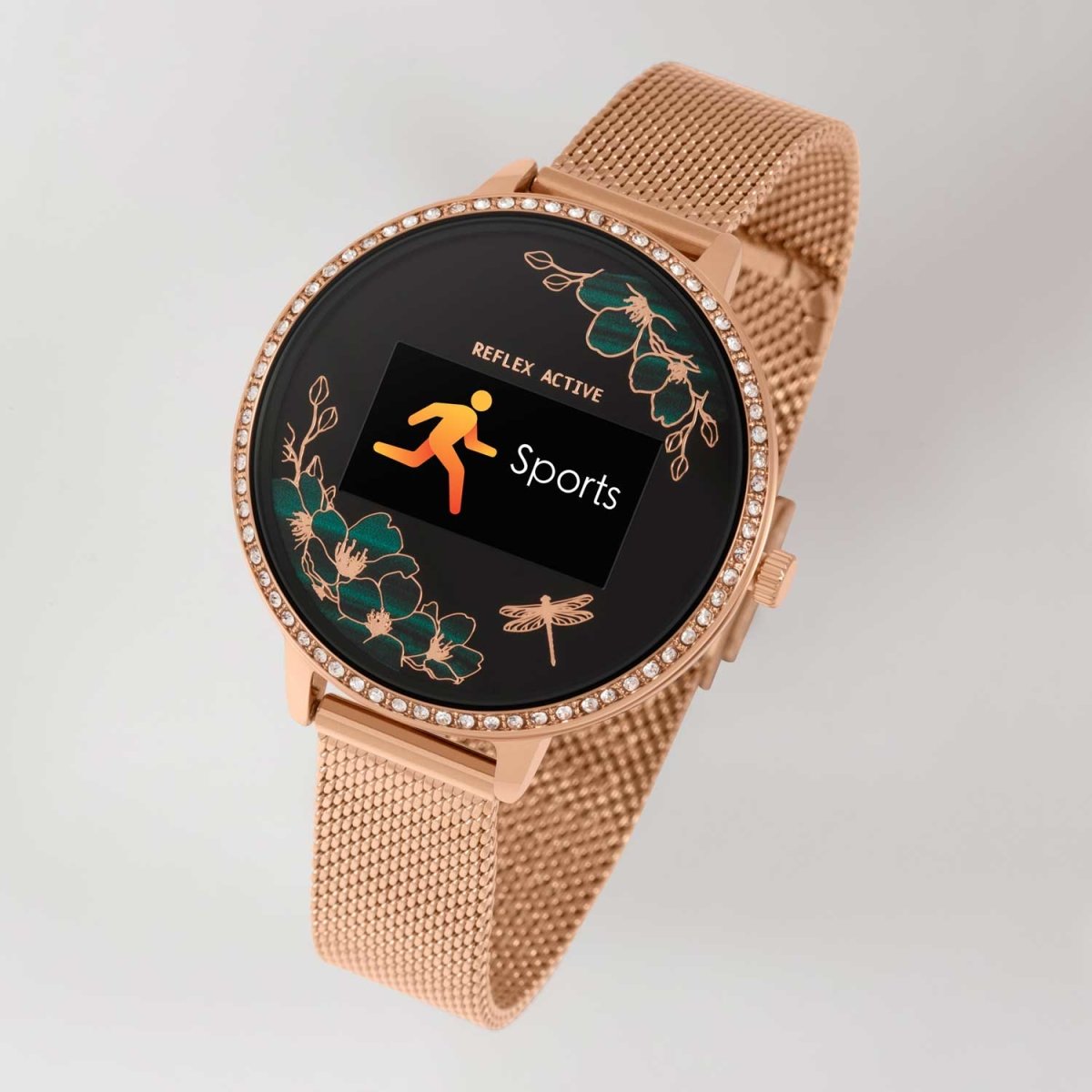 Reflex Active RA03-4044 Smartwatch Rose Gold Stainless Steel Bracelet - Κοσμηματοπωλείο Goldy