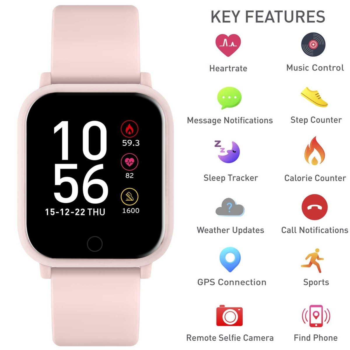 Reflex Active RA10-2111 Smartwatch Pink Silicon Strap - Κοσμηματοπωλείο Goldy