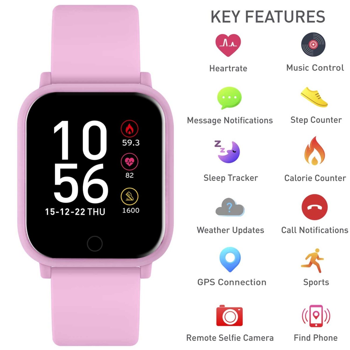 Reflex Active RA10-2112 Smartwatch Light Purple Silicon Strap - Κοσμηματοπωλείο Goldy