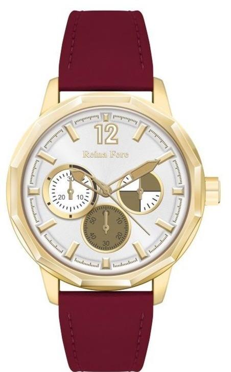 Reina Fere 8826-204 Amphitrite Red Leather Strap - Κοσμηματοπωλείο Goldy