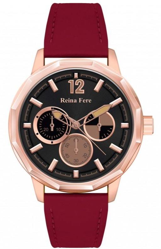 Reina Fere 8826-215 Amphitrite Red Leather Strap - Κοσμηματοπωλείο Goldy