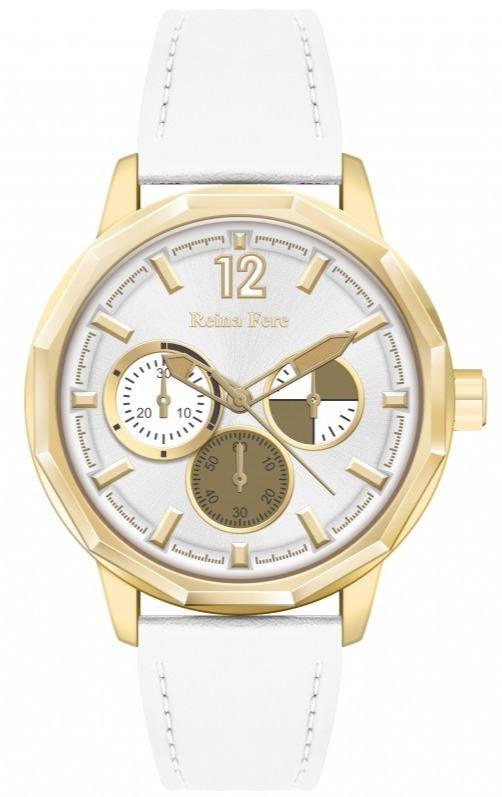 Reina Fere 8826-234 Amphitrite White Leather Strap - Κοσμηματοπωλείο Goldy