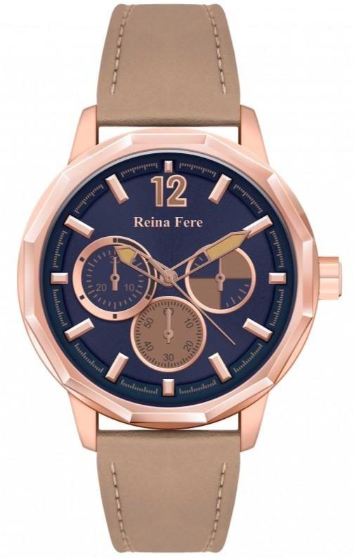 Reina Fere 8826-252 Amphitrite Beige Leather Strap - Κοσμηματοπωλείο Goldy