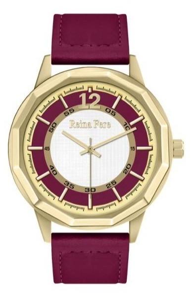 Reina Fere 8826-4 Nereis Red Leather Strap - Κοσμηματοπωλείο Goldy