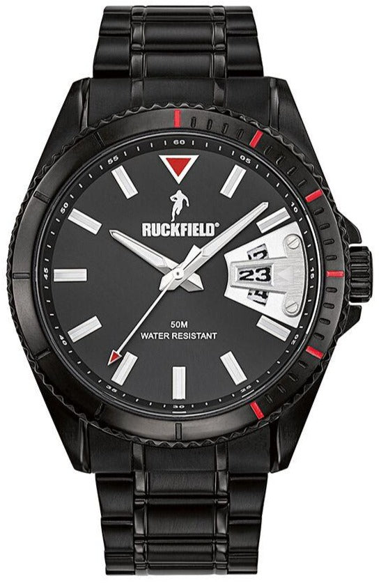 Ruckfield 685018 Black Stainless Steel Bracelet - Κοσμηματοπωλείο Goldy