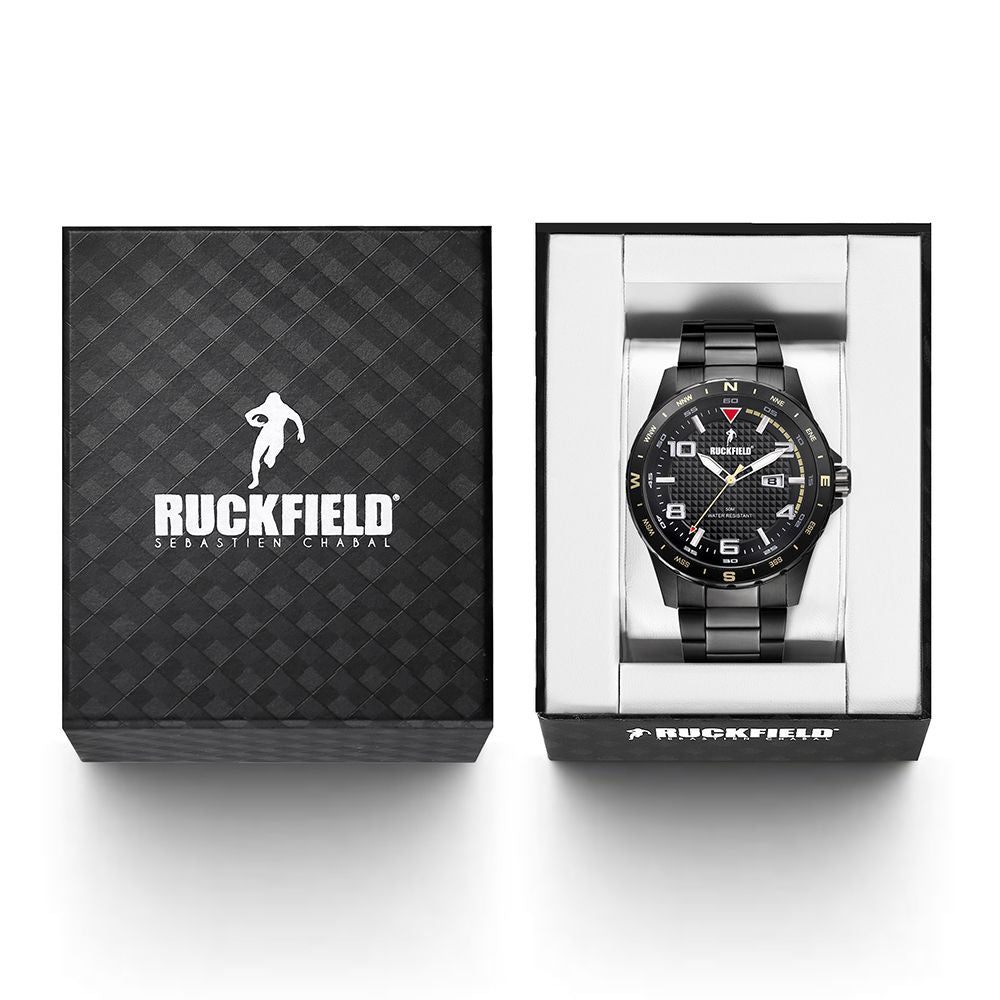 Ruckfield 685051 Black Stainless Steel Bracelet - Κοσμηματοπωλείο Goldy