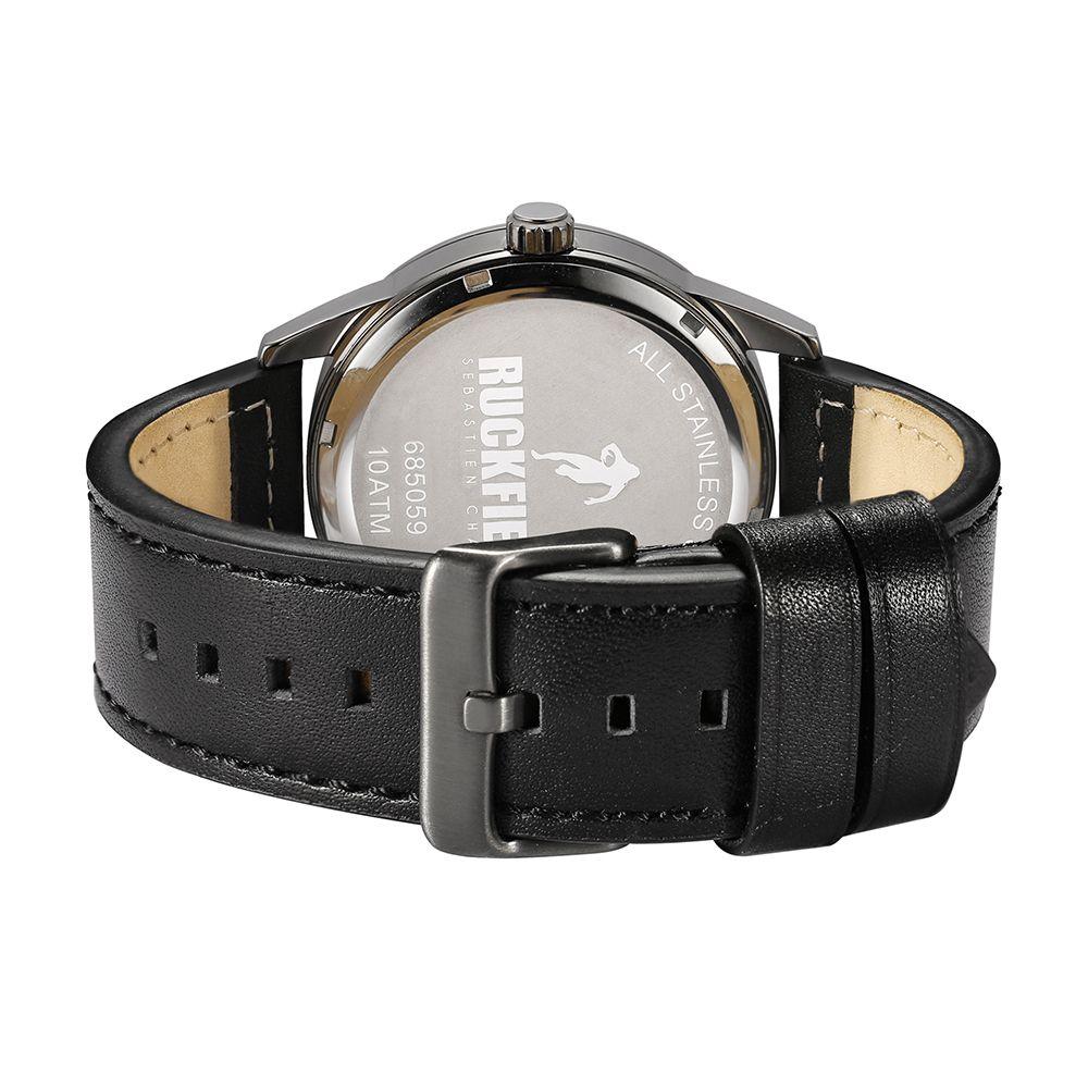 Ruckfield 685059 Black Leather Strap - Κοσμηματοπωλείο Goldy