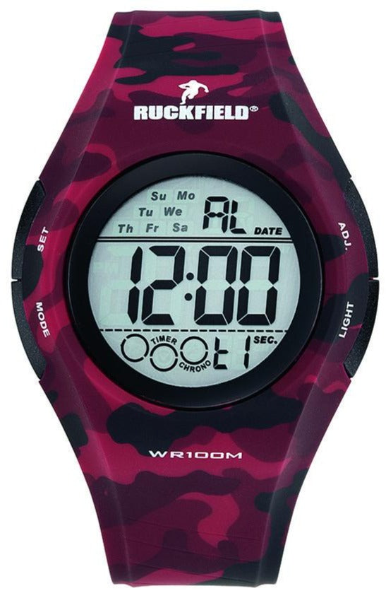 Ruckfield 685065 Digital Red Camouflage Rubber Strap - Κοσμηματοπωλείο Goldy