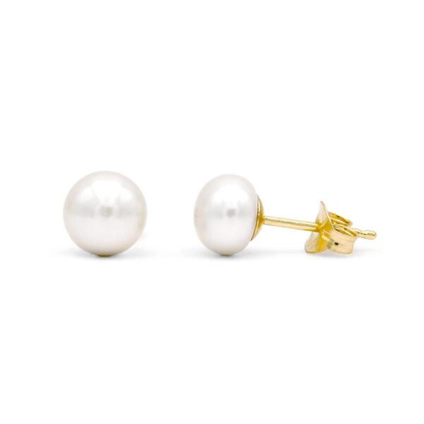 Σκουλαρίκια 110110 με Μαργαριτάρια Fresh Water Pearl 6,5-7,0mm 14ct - Κοσμηματοπωλείο Goldy