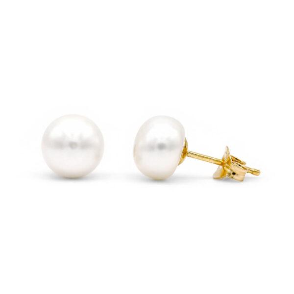 Σκουλαρίκια 110111 με Μαργαριτάρια Fresh Water Pearl 7,5-8,0mm 14ct - Κοσμηματοπωλείο Goldy