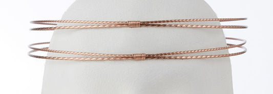 Στέφανα Γάμου S-0865 από Ροζ Επιχρυσωμένο Ασήμι 925 - Κοσμηματοπωλείο Goldy