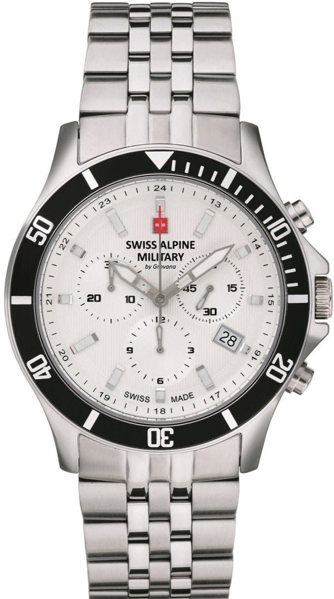 SWISS ALPINE MILITARY SAM7022.9132 Challenger Chrono Stainless Steel Bracelet - Κοσμηματοπωλείο Goldy