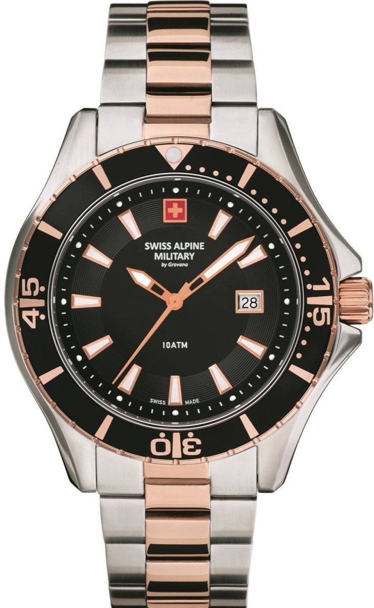 SWISS ALPINE MILITARY SAM7040.1157 Nautilus Two Tone Stainless Steel Bracelet - Κοσμηματοπωλείο Goldy