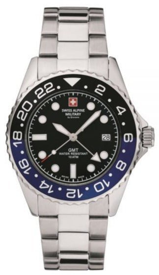 SWISS ALPINE MILITARY SAM7052.1132 Master Diver GMT Stainless Steel Bracelet - Κοσμηματοπωλείο Goldy