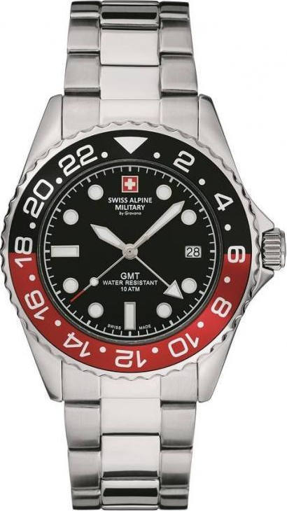 SWISS ALPINE MILITARY SAM7052.1136 Master Diver GMT Stainless Steel Bracelet - Κοσμηματοπωλείο Goldy