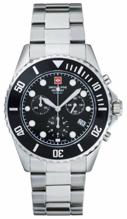 SWISS ALPINE MILITARY SAM7053.9137 Master Diver Stainless Steel Bracelet - Κοσμηματοπωλείο Goldy