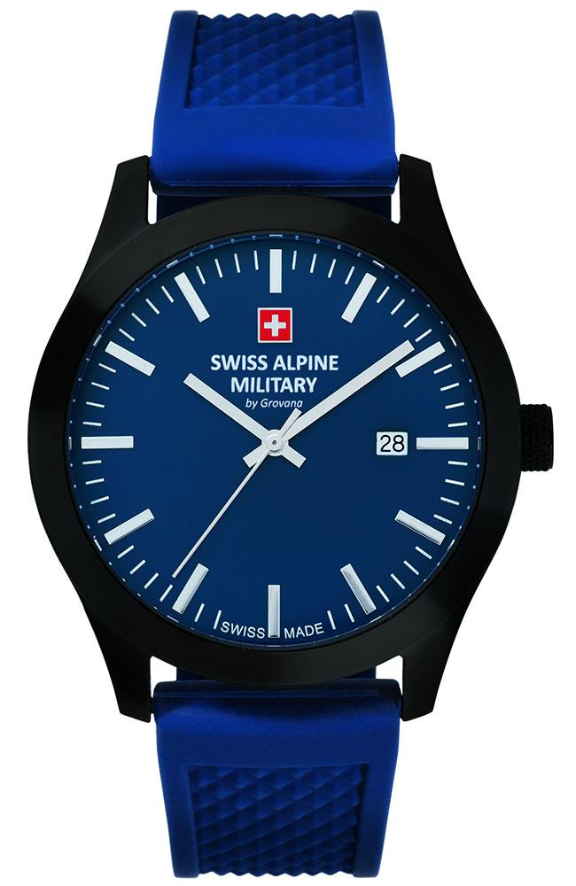 SWISS ALPINE MILITARY SAM7055.1875 Combat Basic Blue Rubber Strap - Κοσμηματοπωλείο Goldy