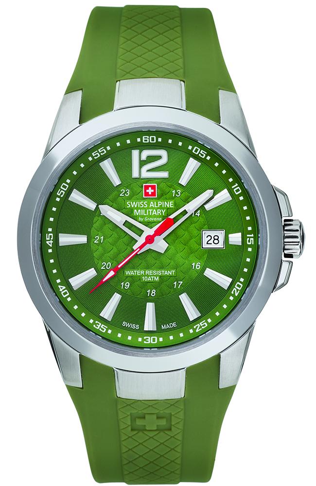 SWISS ALPINE MILITARY SAM7058.1838 Combat Air Green Rubber Strap - Κοσμηματοπωλείο Goldy