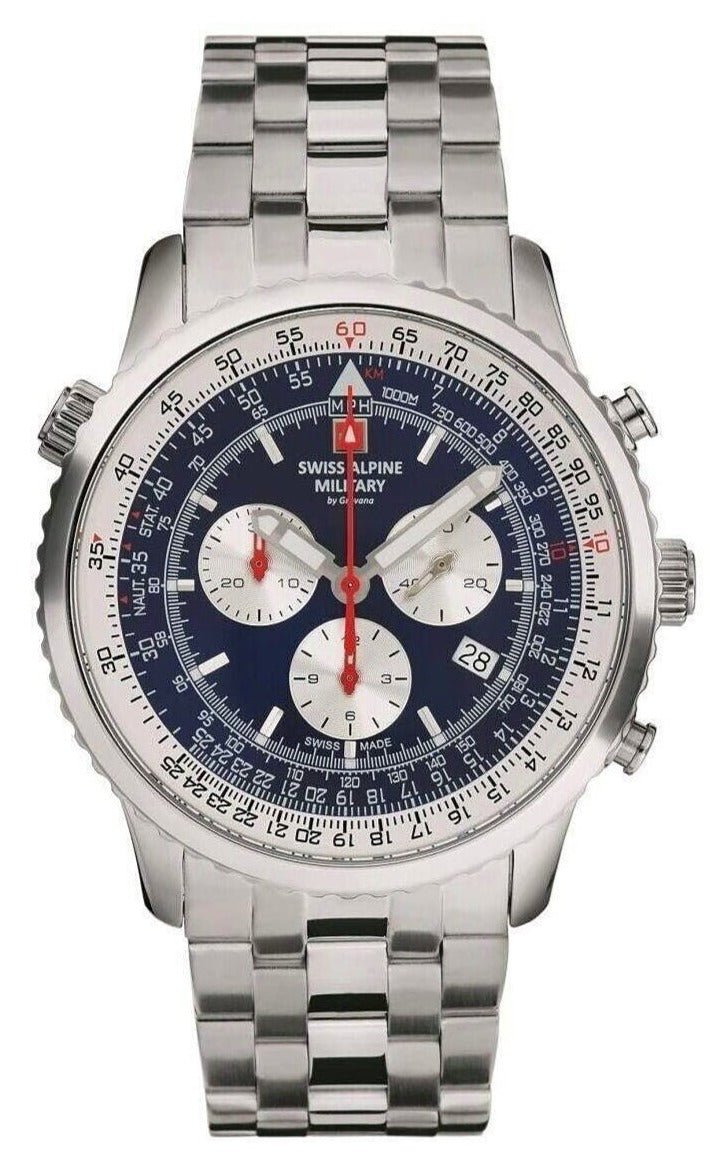 SWISS ALPINE MILITARY SAM7078.9135 Spirit Chronograph Stainless Steel Watch - Κοσμηματοπωλείο Goldy