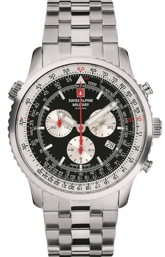 SWISS ALPINE MILITARY SAM7078.9137 Spirit Chronograph Stainless Steel Watch - Κοσμηματοπωλείο Goldy