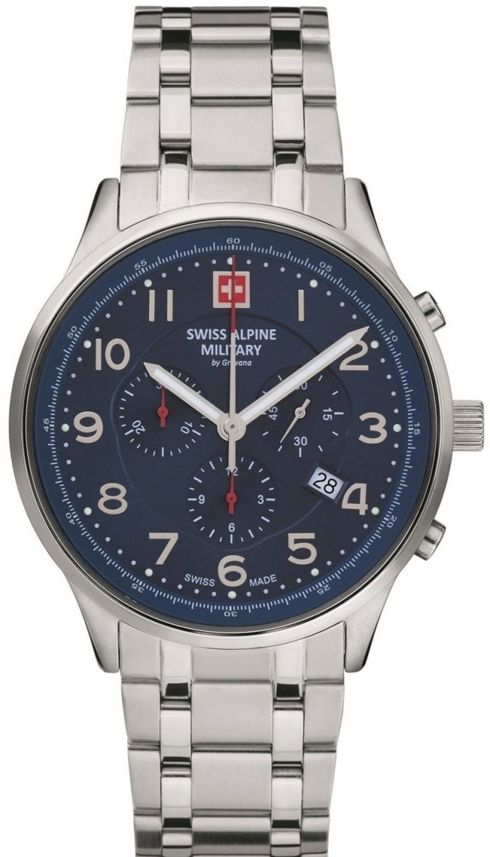 SWISS ALPINE MILITARY SAM7084.9135 Skymaster Chrono Stainless Steel Bracelet - Κοσμηματοπωλείο Goldy