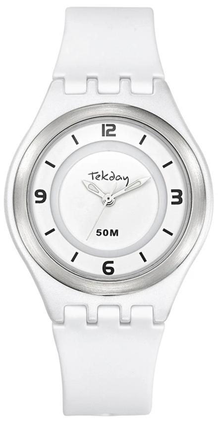 TEKDAY 654641 White Rubber Strap - Κοσμηματοπωλείο Goldy