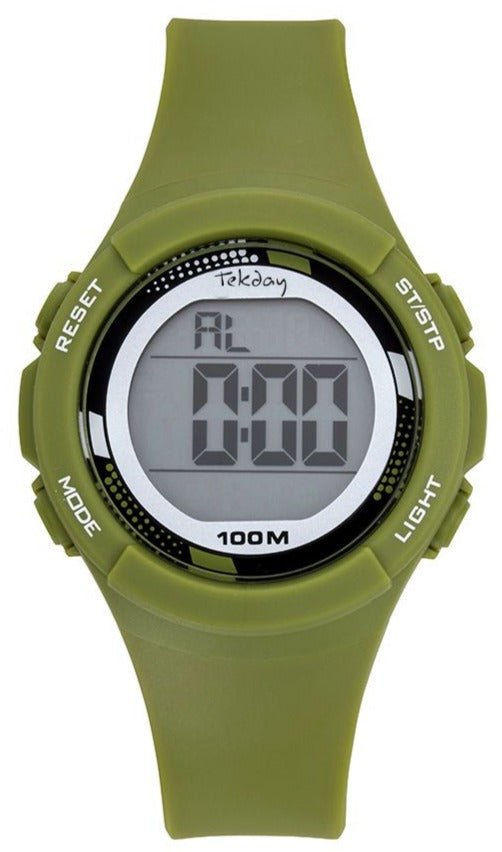 TEKDAY 654770 Digital Green Rubber Strap - Κοσμηματοπωλείο Goldy