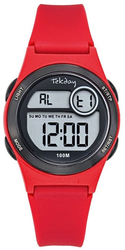 TEKDAY 654779 Kids Chronograph Red Silicone Strap - Κοσμηματοπωλείο Goldy