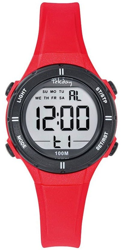 TEKDAY 654818 Digital Red Silicone Strap - Κοσμηματοπωλείο Goldy