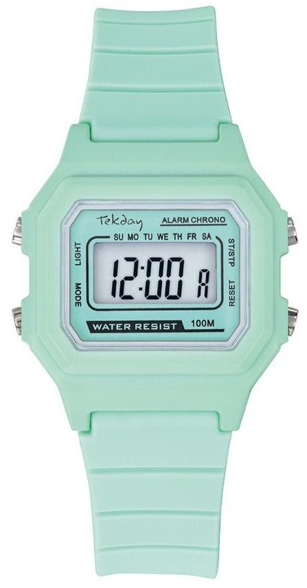 TEKDAY 654830 Digital Light Blue Rubber Strap - Κοσμηματοπωλείο Goldy