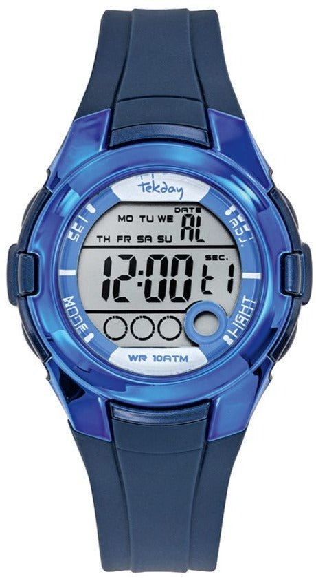 TEKDAY 654847 Digital Blue Rubber Strap - Κοσμηματοπωλείο Goldy