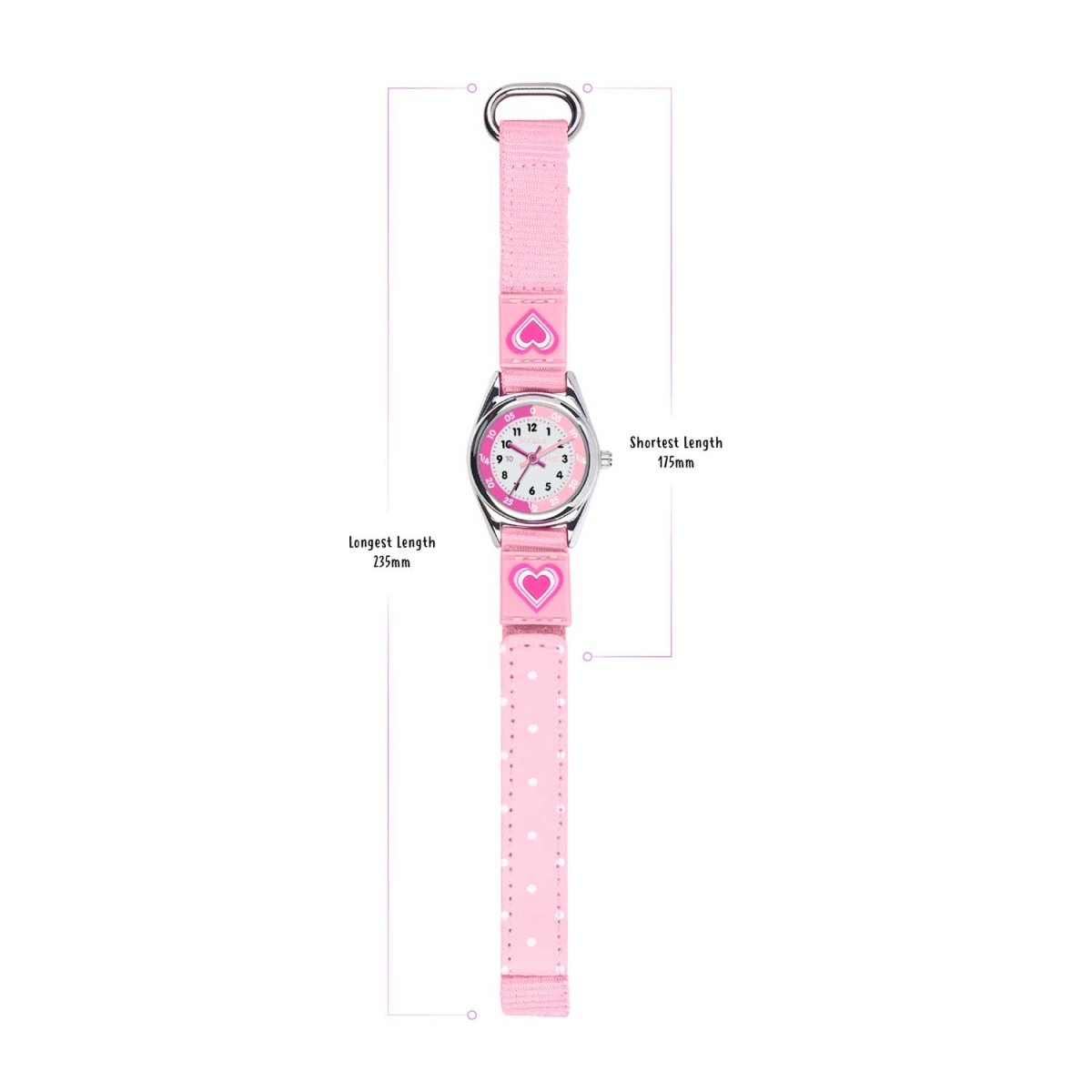 Tikkers ATK1031 Kids Loveheart Gift Set Pink Fabric Strap - Κοσμηματοπωλείο Goldy