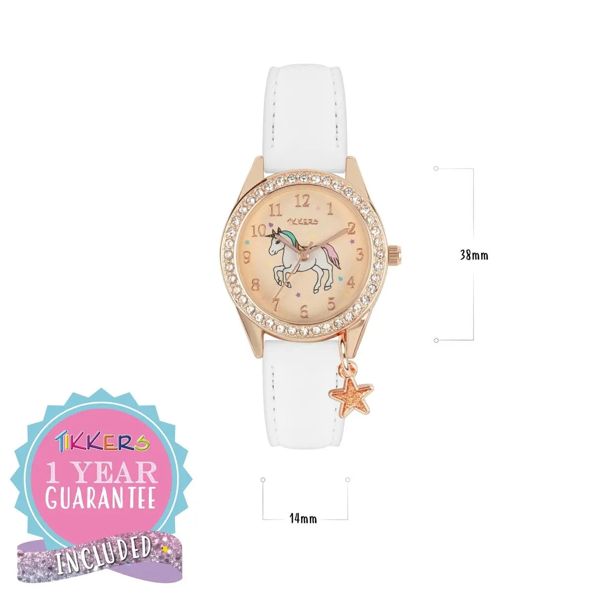 Tikkers ATK1063 Kids Unicorn Gift Set White PU Strap - Κοσμηματοπωλείο Goldy