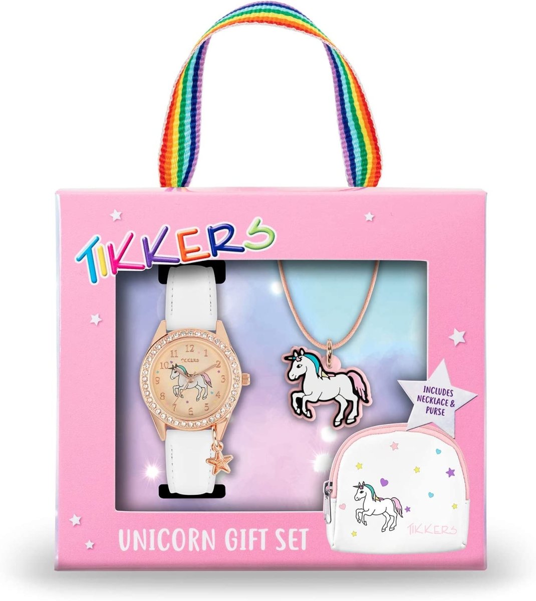 Tikkers ATK1063 Kids Unicorn Gift Set White PU Strap - Κοσμηματοπωλείο Goldy