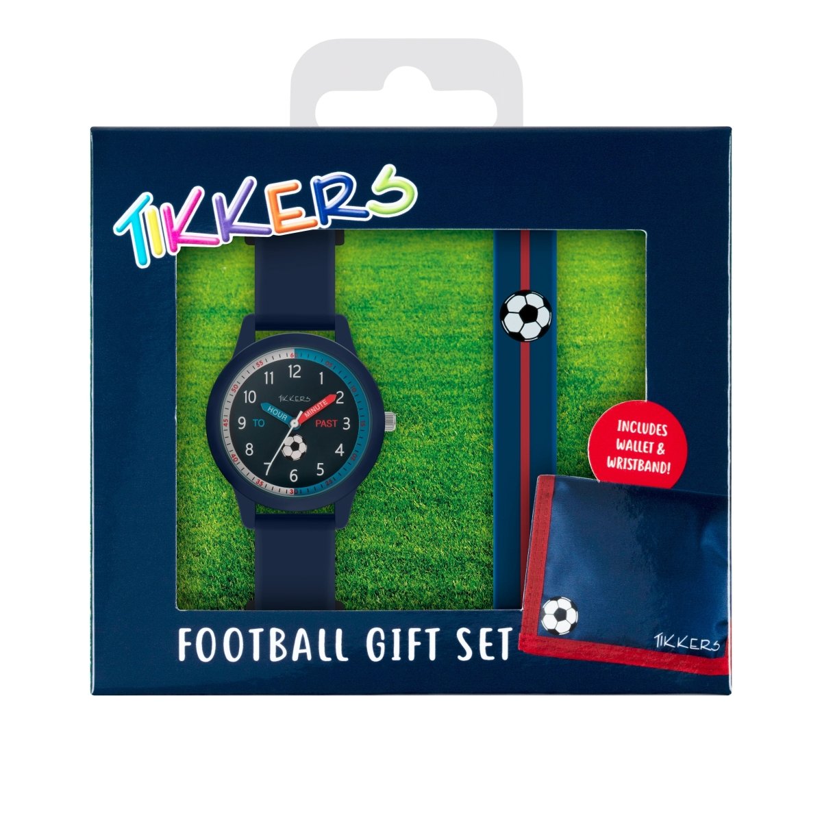 Tikkers ATK1071 Kids Football Gift Set Blue Silicon Strap - Κοσμηματοπωλείο Goldy