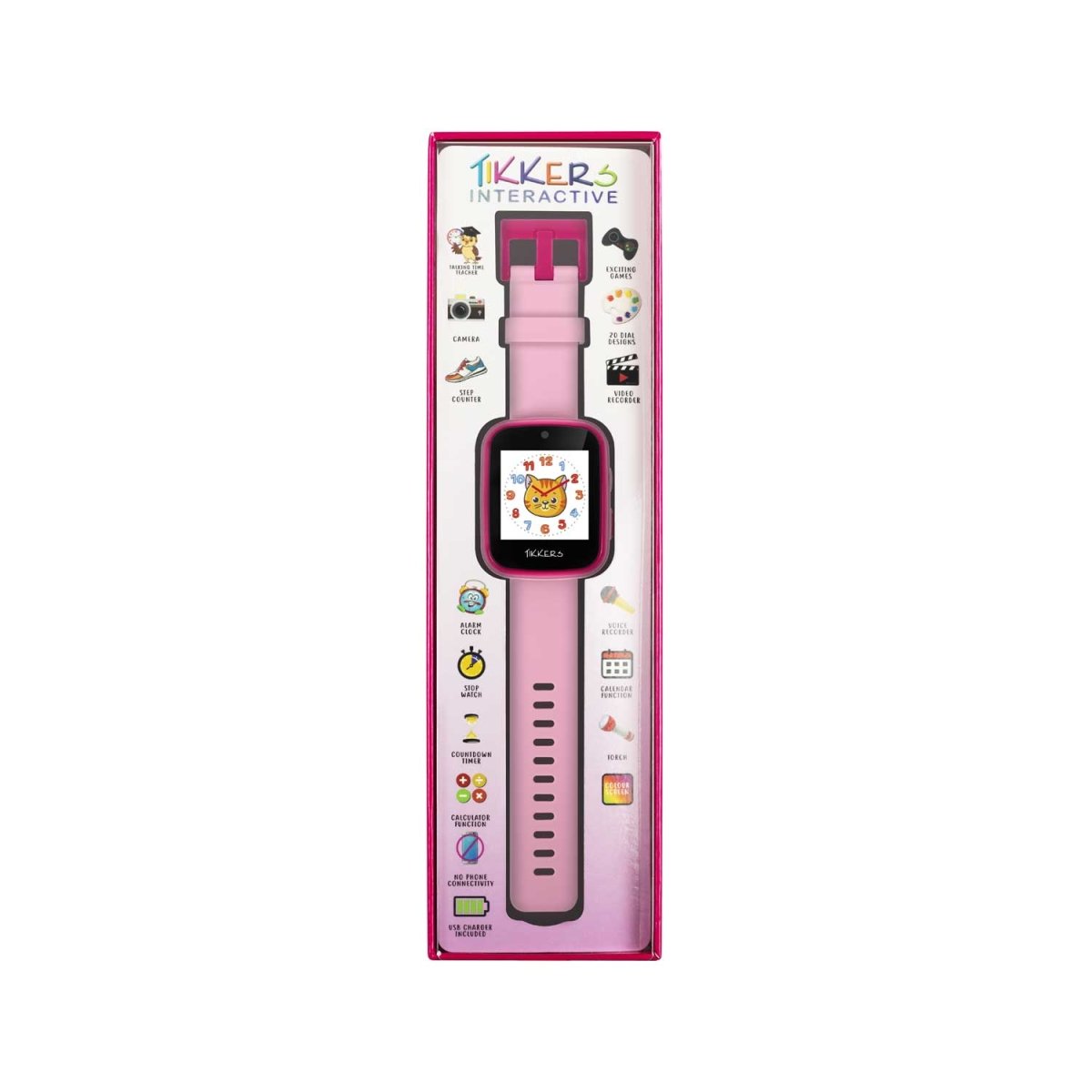 Tikkers ATK1084PNK Kids Smartwatch Pink Silicon Strap - Κοσμηματοπωλείο Goldy