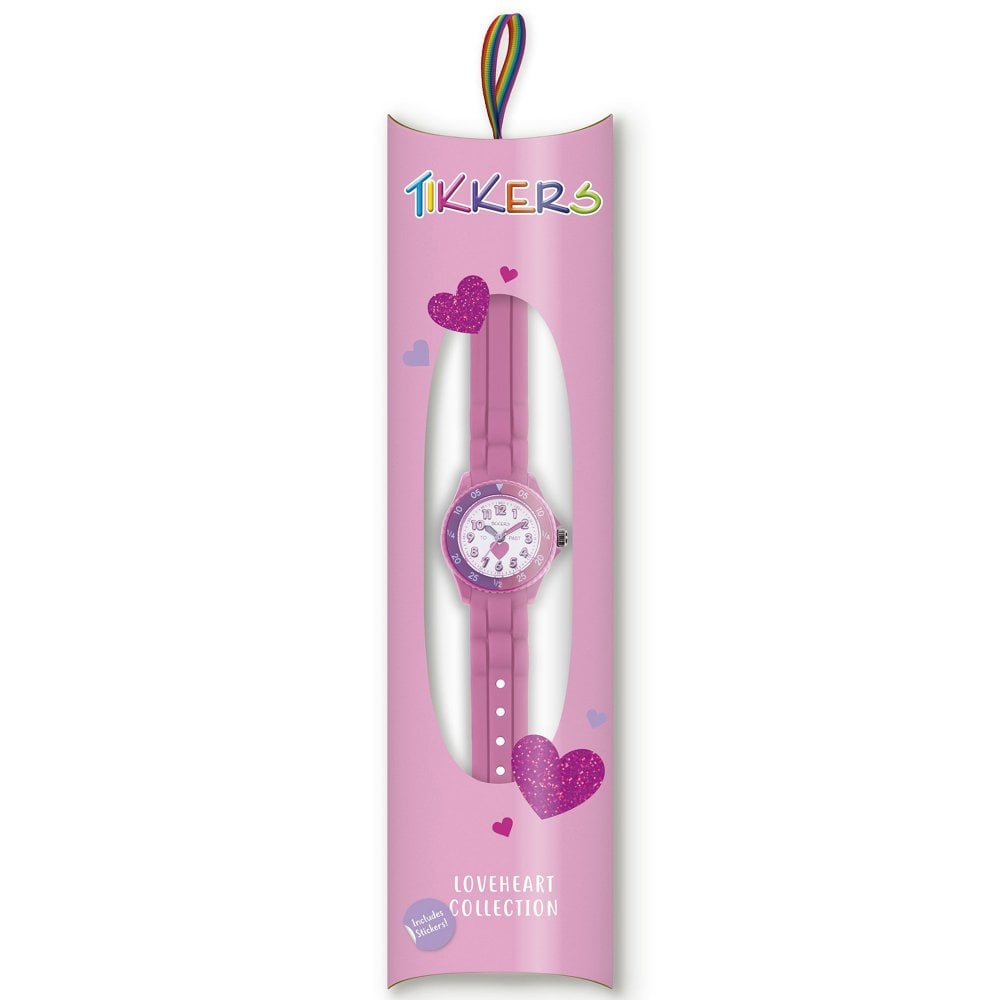 Tikkers TK0003 Kids Loveheart Collection Pink Silicon Strap - Κοσμηματοπωλείο Goldy