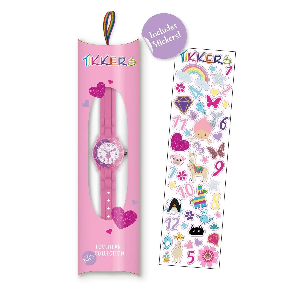 Tikkers TK0003 Kids Loveheart Collection Pink Silicon Strap - Κοσμηματοπωλείο Goldy