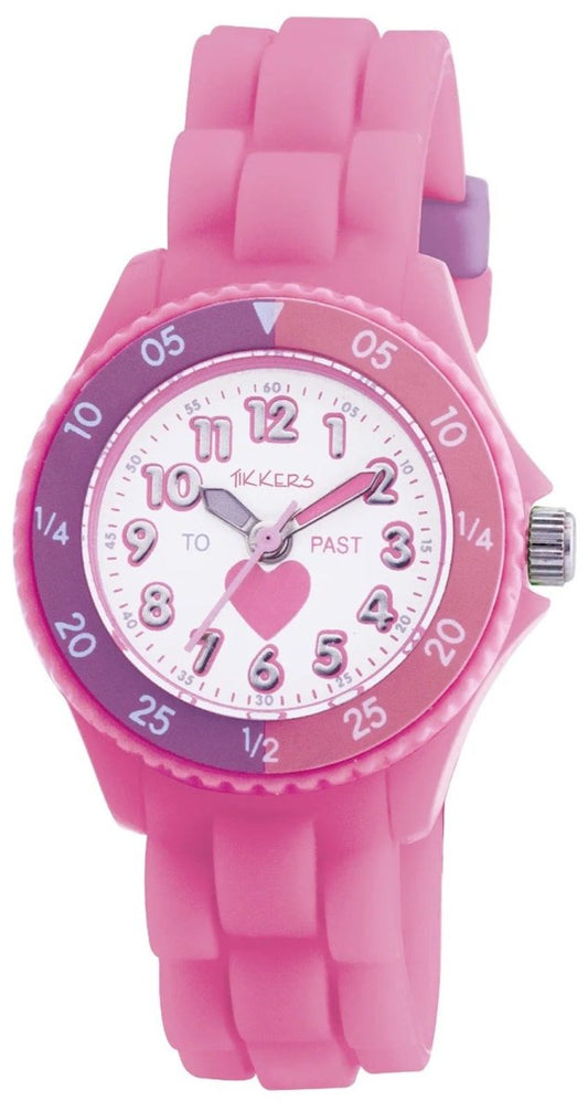 Tikkers TK0003 Kids Loveheart Collection Pink Silicon Strap - Κοσμηματοπωλείο Goldy