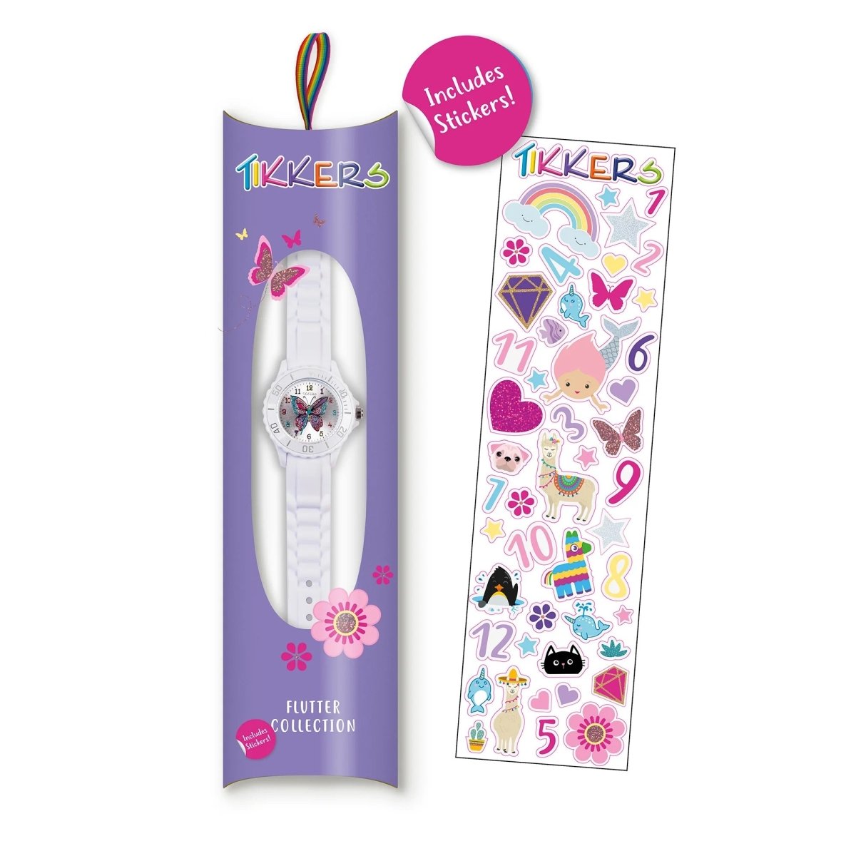 Tikkers TK0052 Kids Flutter Collection White Silicon Strap - Κοσμηματοπωλείο Goldy