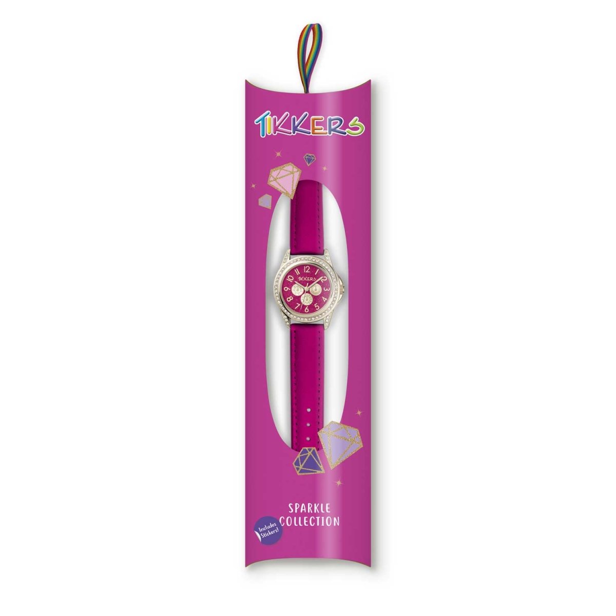 Tikkers TK0130 Kids Sparkle Collection Pink Leather Strap - Κοσμηματοπωλείο Goldy