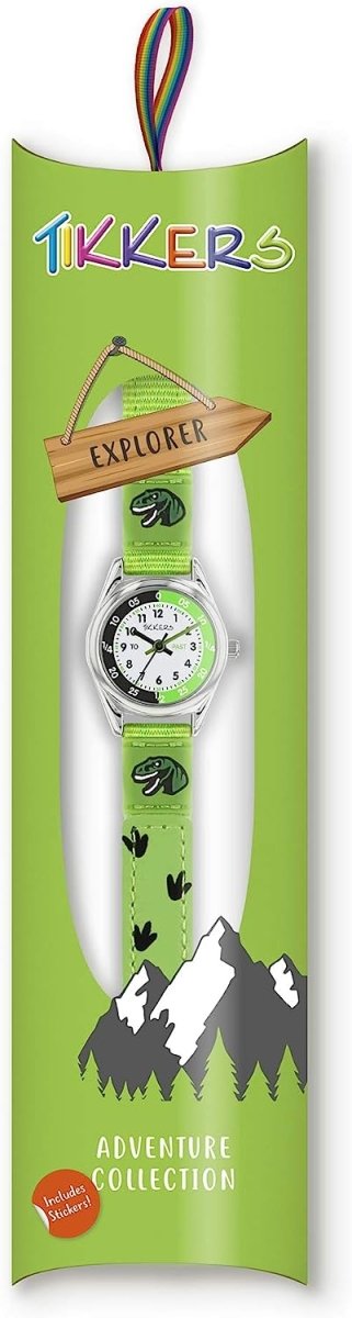 Tikkers TK0149 Kids Adventure Collection Green Fabric Strap - Κοσμηματοπωλείο Goldy