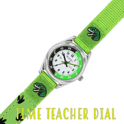 Tikkers TK0149 Kids Adventure Collection Green Fabric Strap - Κοσμηματοπωλείο Goldy