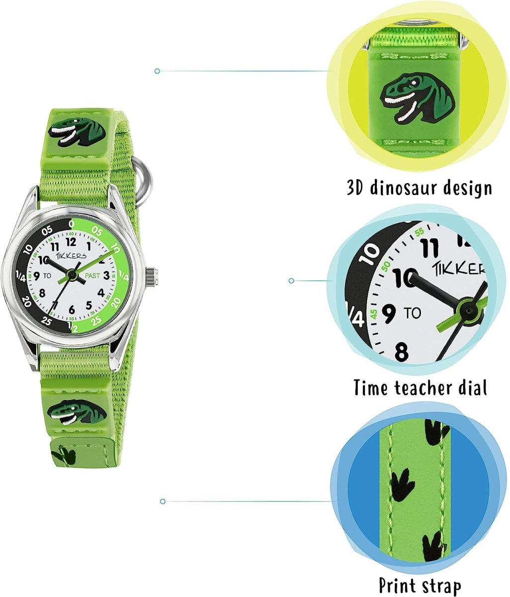 Tikkers TK0149 Kids Adventure Collection Green Fabric Strap - Κοσμηματοπωλείο Goldy