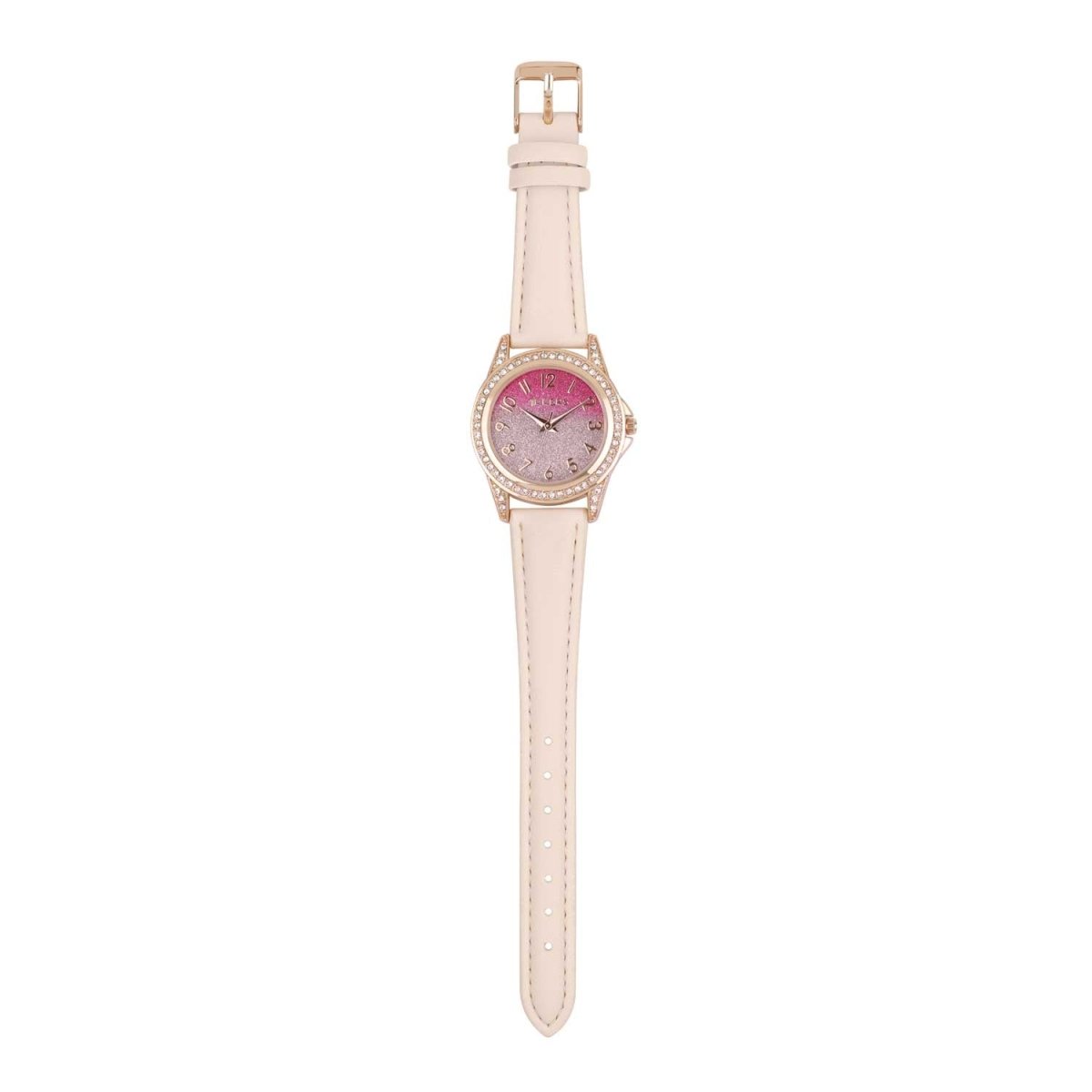 Tikkers TK0176 Kids Sparkle Collection Pink Leather Strap - Κοσμηματοπωλείο Goldy