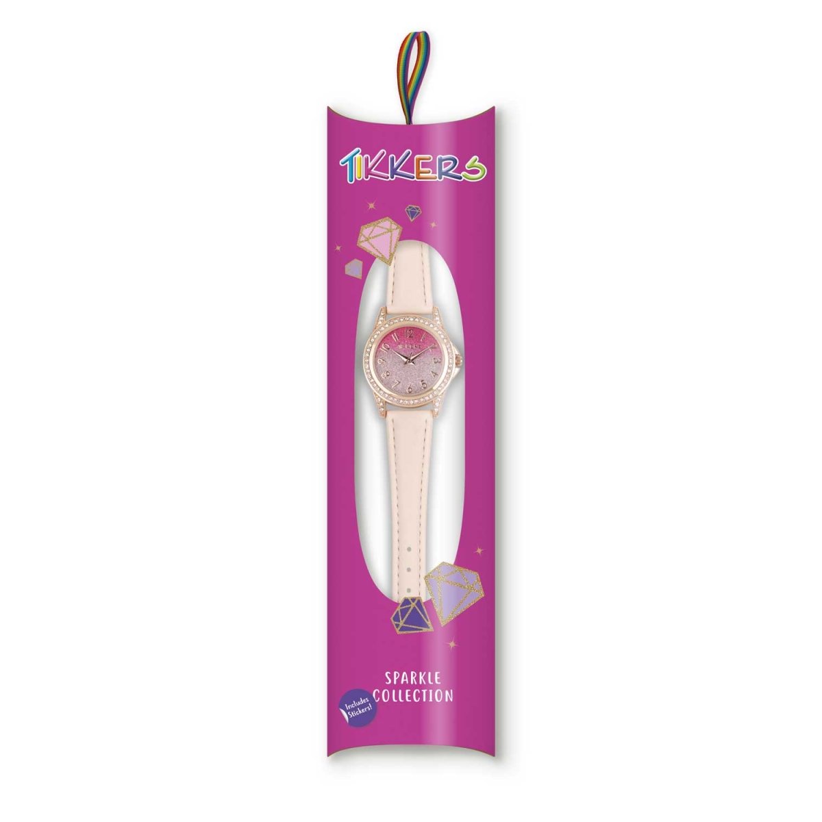 Tikkers TK0176 Kids Sparkle Collection Pink Leather Strap - Κοσμηματοπωλείο Goldy