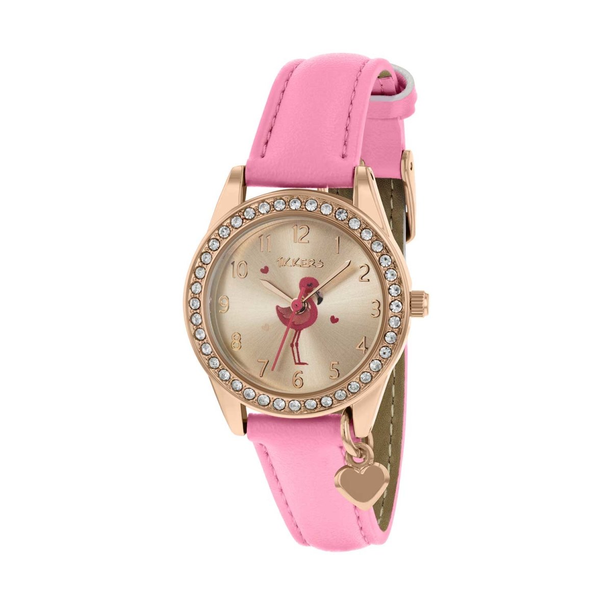 Tikkers TK0188 Kids Loveheart Collection Pink Leather Strap - Κοσμηματοπωλείο Goldy