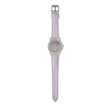 Tikkers TK0191 Kids Sparkle Collection Purple Leather Strap - Κοσμηματοπωλείο Goldy