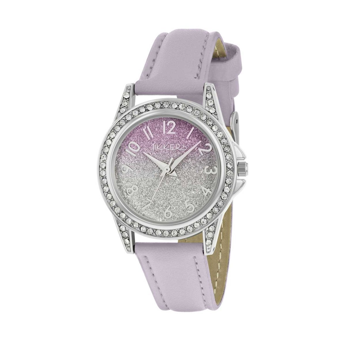 Tikkers TK0191 Kids Sparkle Collection Purple Leather Strap - Κοσμηματοπωλείο Goldy