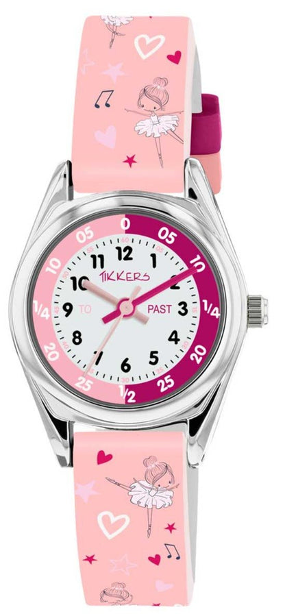 Tikkers TK0205 Kids Loveheart Collection Pink Silicon Strap - Κοσμηματοπωλείο Goldy